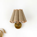 Looma Gold Pliseli Duvar Apliği-Aplik-Levaillant-Hasır Vizon-NowShopFun