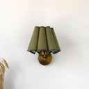 Looma Gold Pliseli Duvar Apliği-Aplik-Levaillant-Zeytin Yeşili-NowShopFun