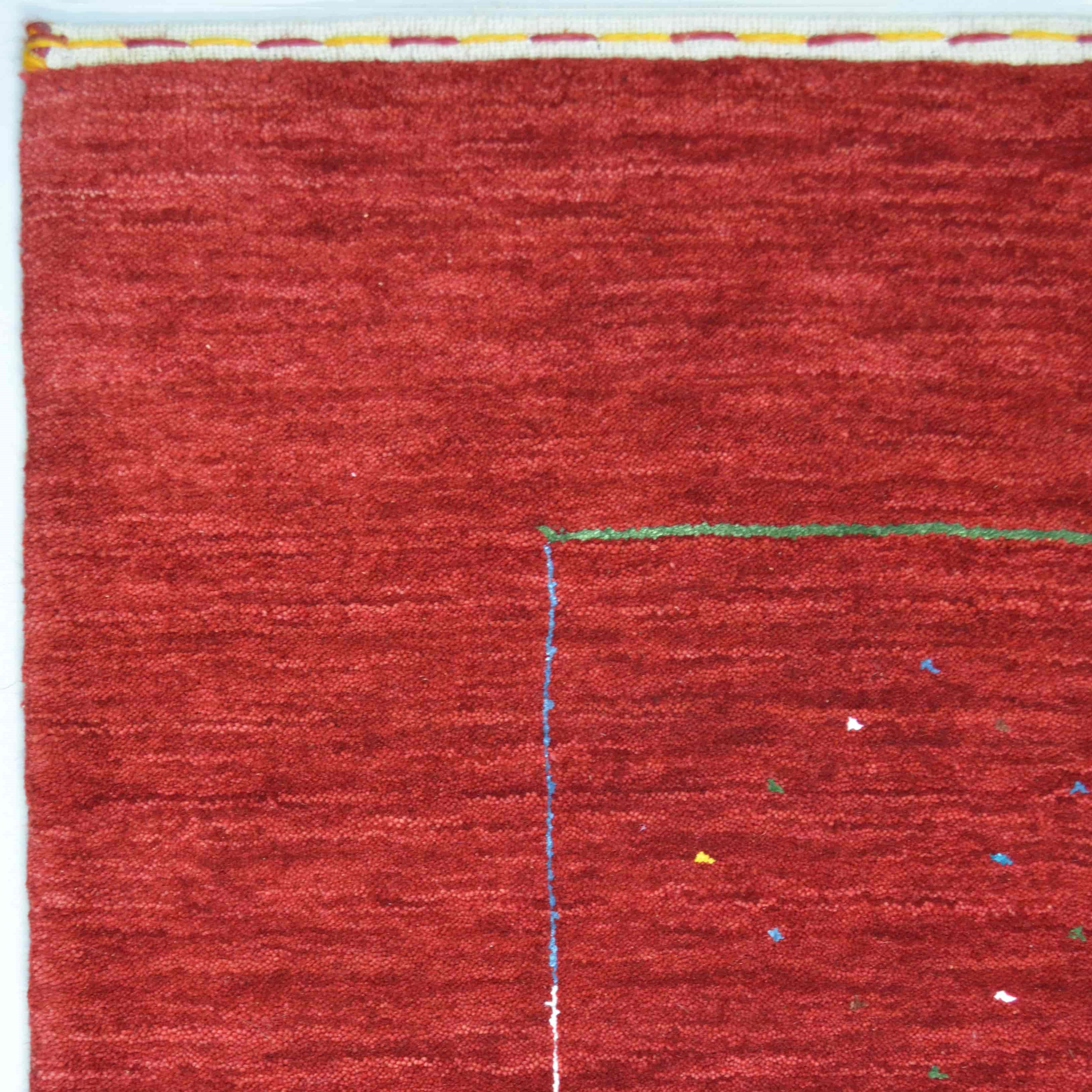Lori Yünden El Dokuma Modern Halı-Kilim & Halı-KilimCo-60x90 cm-Kırmızı-NowShopFun