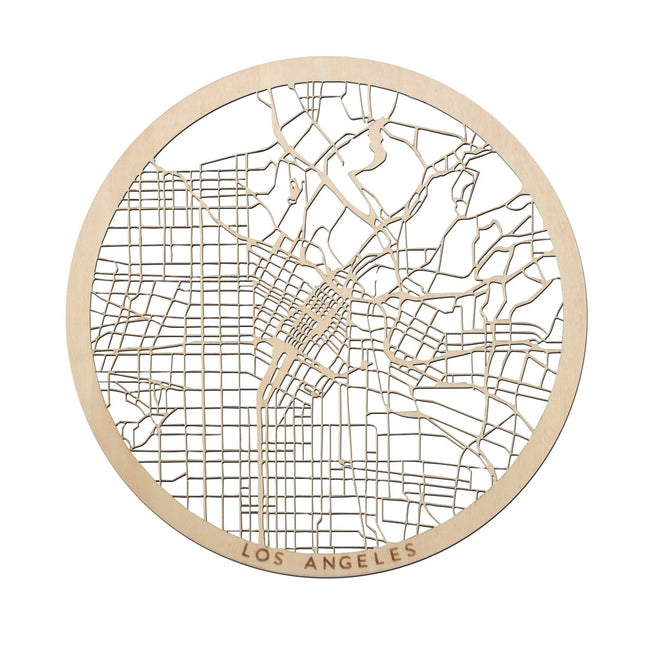 Los Angeles Ahşap Şehir Haritası-Duvar Aksesuarı-ODA.products-NowShopFun