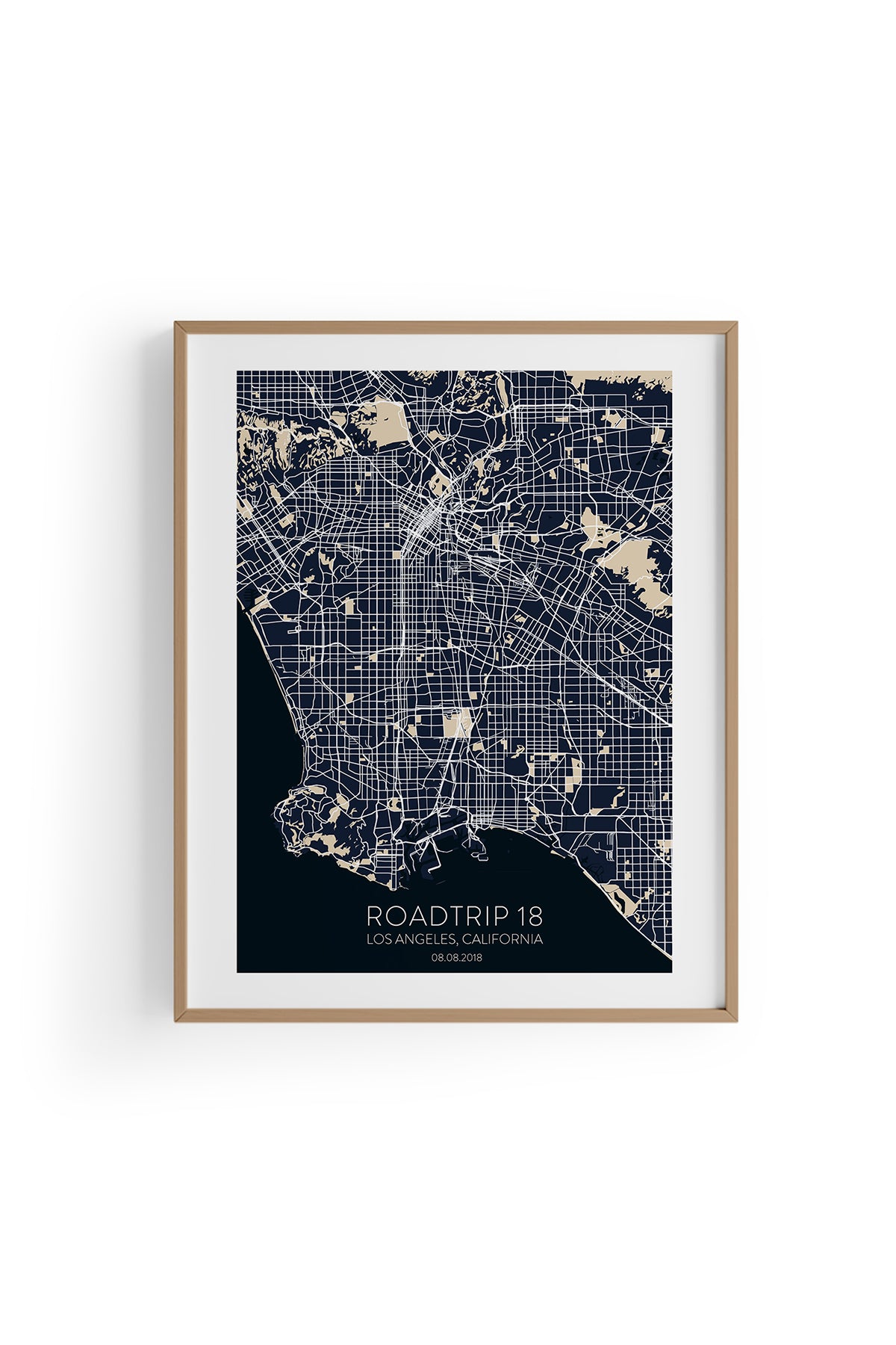 Los Angeles Şehir Haritası Poster
