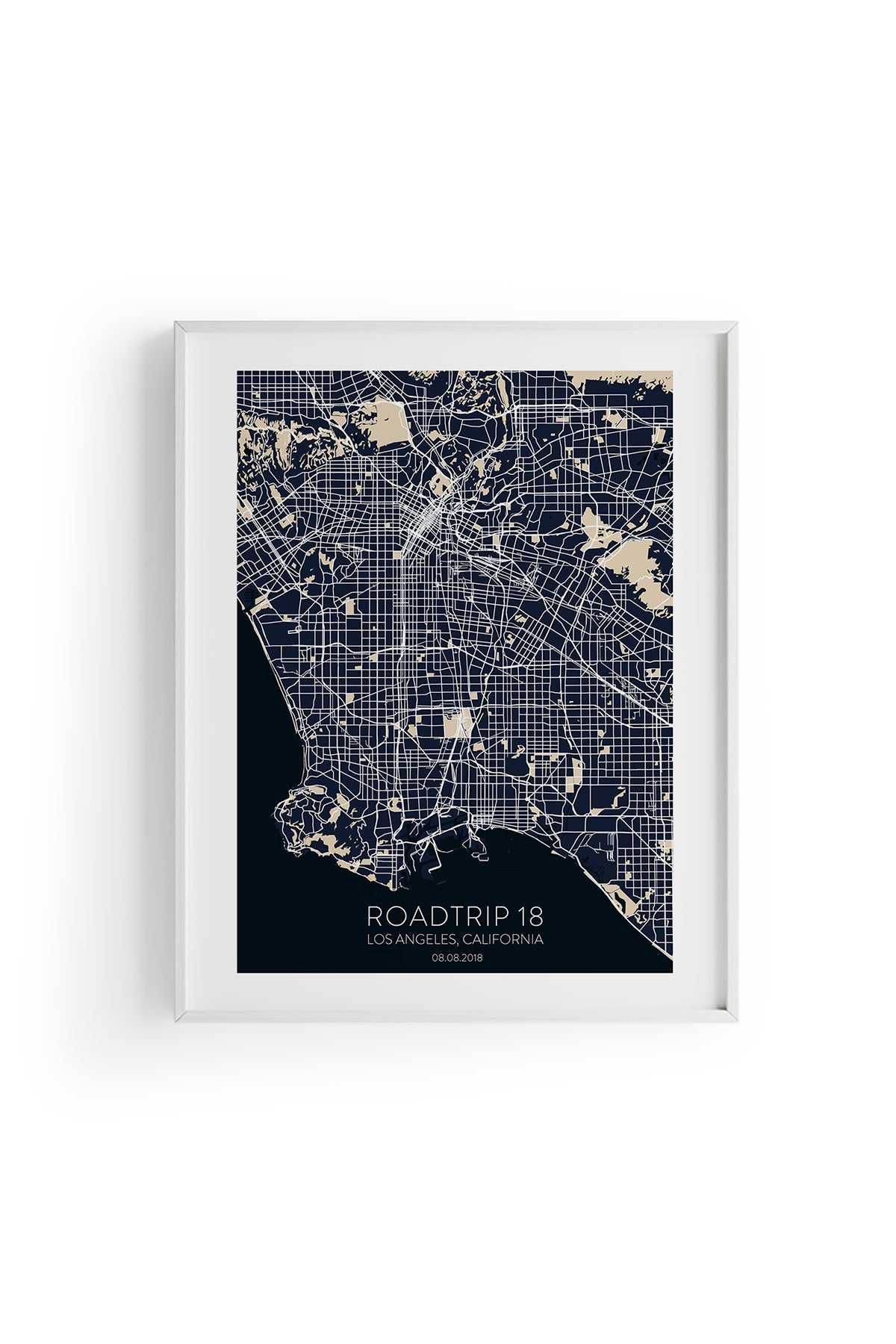 Los Angeles Şehir Haritası Poster