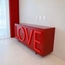 Love Kırmızı Çekmeceli Büfe