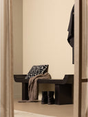 Lox Siyah Minimalist Ahşap Bank