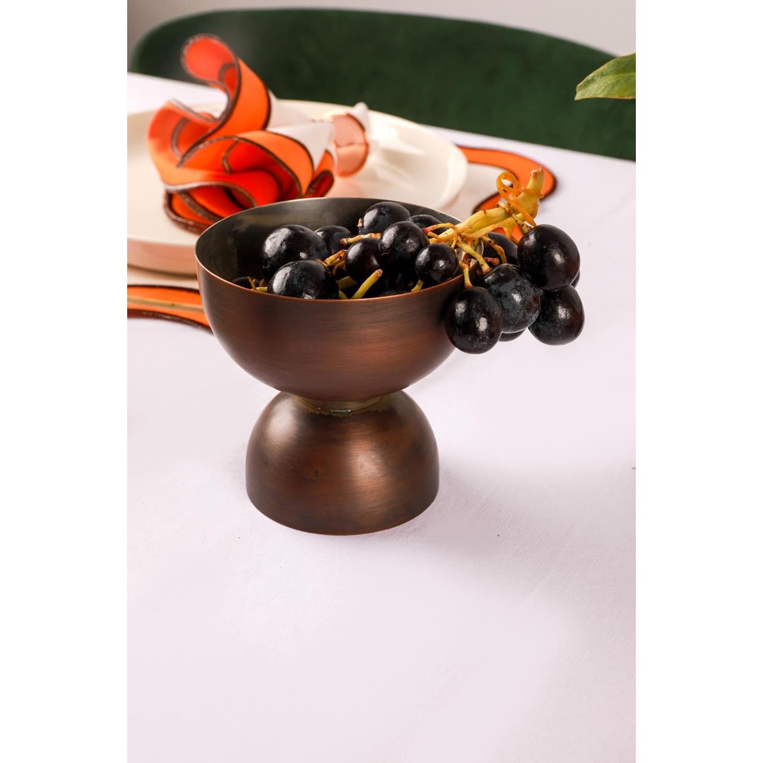 Lüks El Yapımı Okside Çift Taraflı Kase-Dekoratif Obje-Ebru Sayer Art & Design-NowShopFun