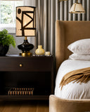 Luma Modern Eskitme Metal Kaideli Seramik Dekoratif Abajur