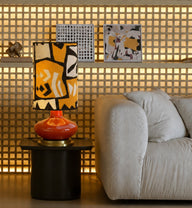 Luma Turuncu Seramik Abajur-Abajur-Moena Studio-NowShopFun