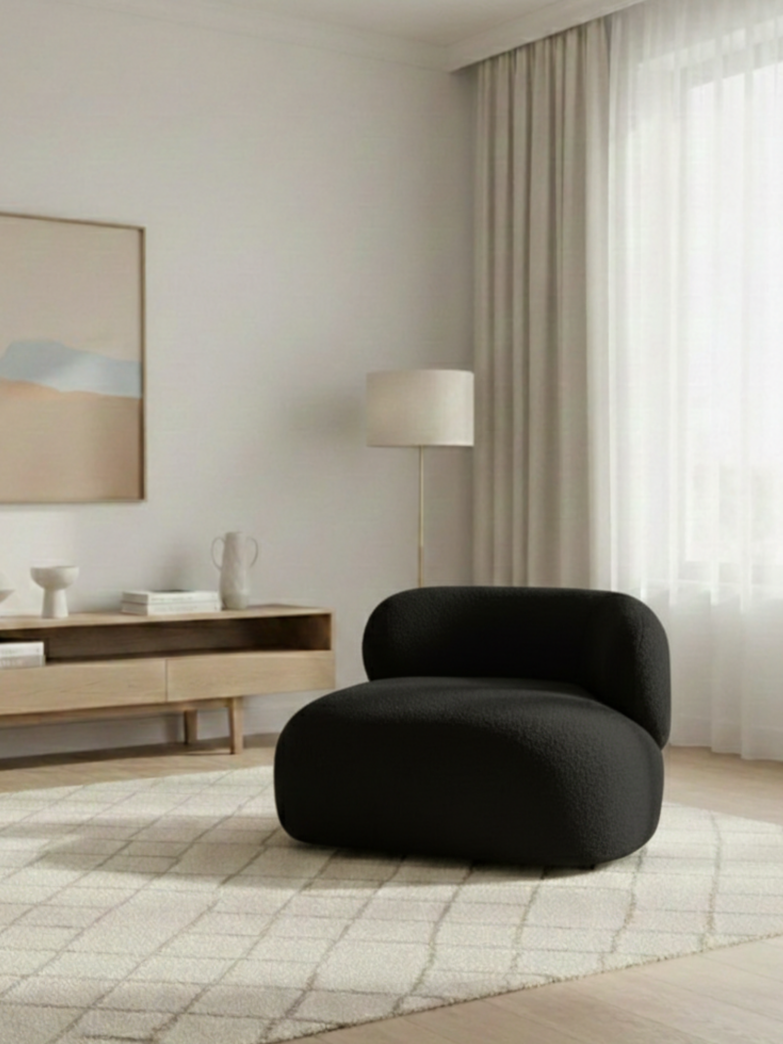 Luna Berjer-Berjer-Semya Home-siyah-NowShopFun