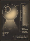 Luna Eclipse — Ø60 Ay Kabartmalı LED Aplik