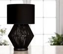 Luna Noir Abajur – Modern Tel Gövdeli