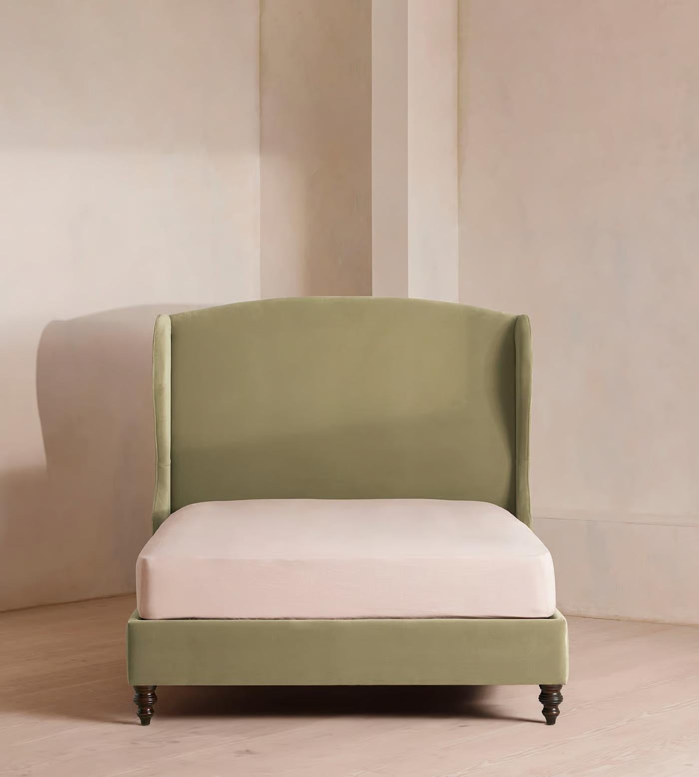 Lurine Kadife Karyola-Sofalab-Yeşil-NowShopFun