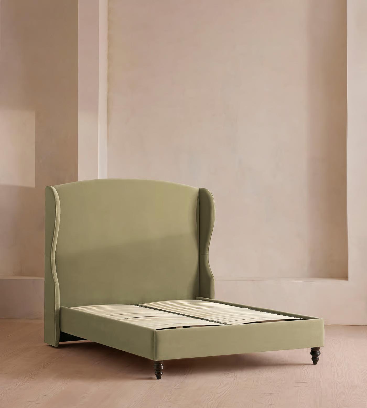 Lurine Kadife Karyola-Sofalab-Yeşil-NowShopFun