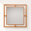 Luxmur Dekoratif Duvar Aynası – 60x60 cm / Luxmur Duvar Aynası 60x60 cm | Modern Metal Çerçeveli Dekoratif Ayna