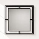 Luxmur Dekoratif Duvar Aynası – 60x60 cm / Luxmur Duvar Aynası 60x60 cm | Modern Metal Çerçeveli Dekoratif Ayna