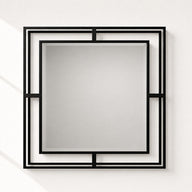 Luxmur Dekoratif Duvar Aynası – 60x60 cm / Luxmur Duvar Aynası 60x60 cm | Modern Metal Çerçeveli Dekoratif Ayna