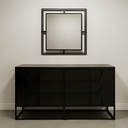 Luxmur Dekoratif Duvar Aynası – 60x60 cm / Luxmur Duvar Aynası 60x60 cm | Modern Metal Çerçeveli Dekoratif Ayna