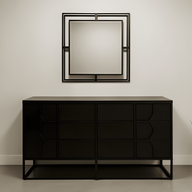 Luxmur Dekoratif Duvar Aynası – 60x60 cm / Luxmur Duvar Aynası 60x60 cm | Modern Metal Çerçeveli Dekoratif Ayna