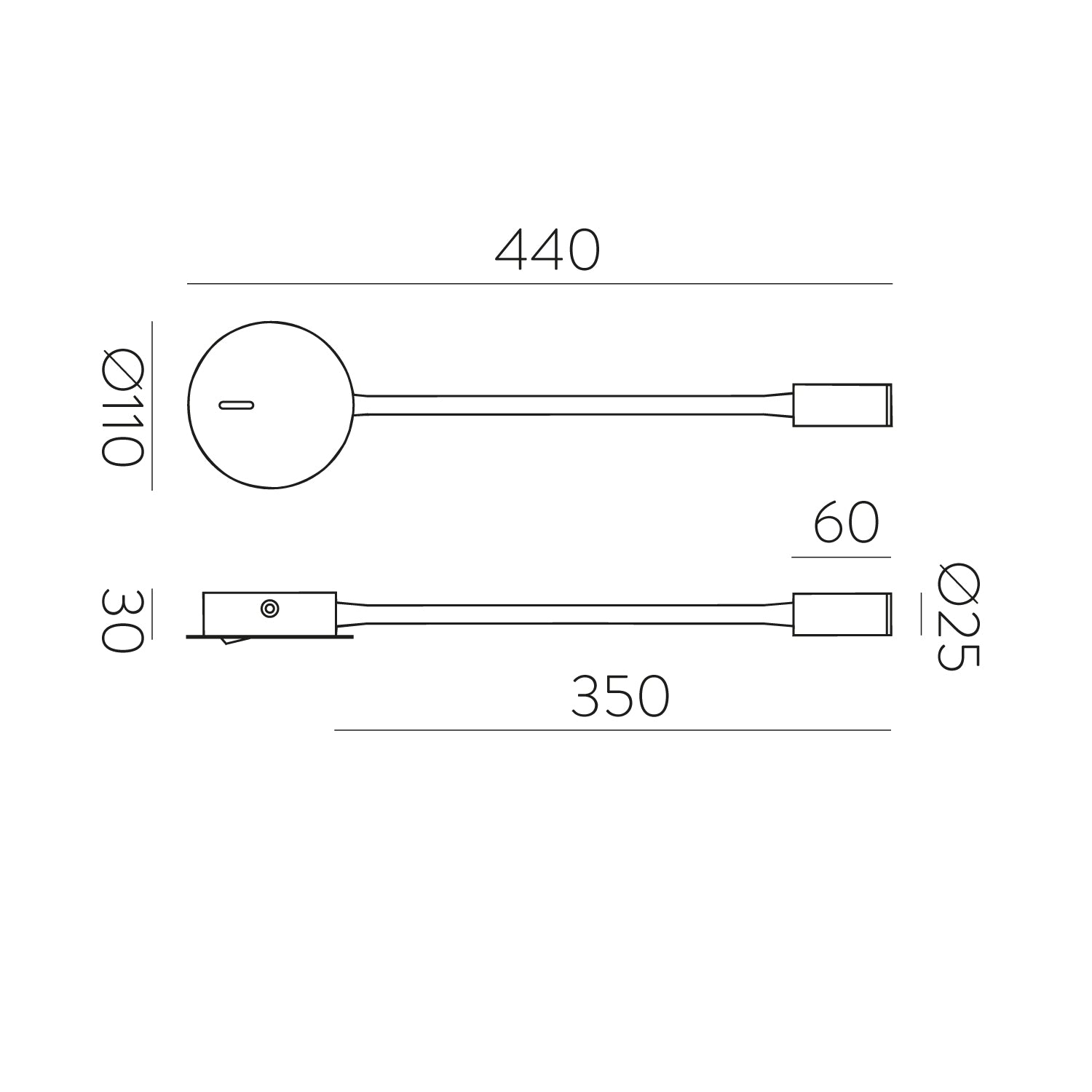 Lyon Apli̇K 1l Black Ø10x43 Cm Led 3w 3200k