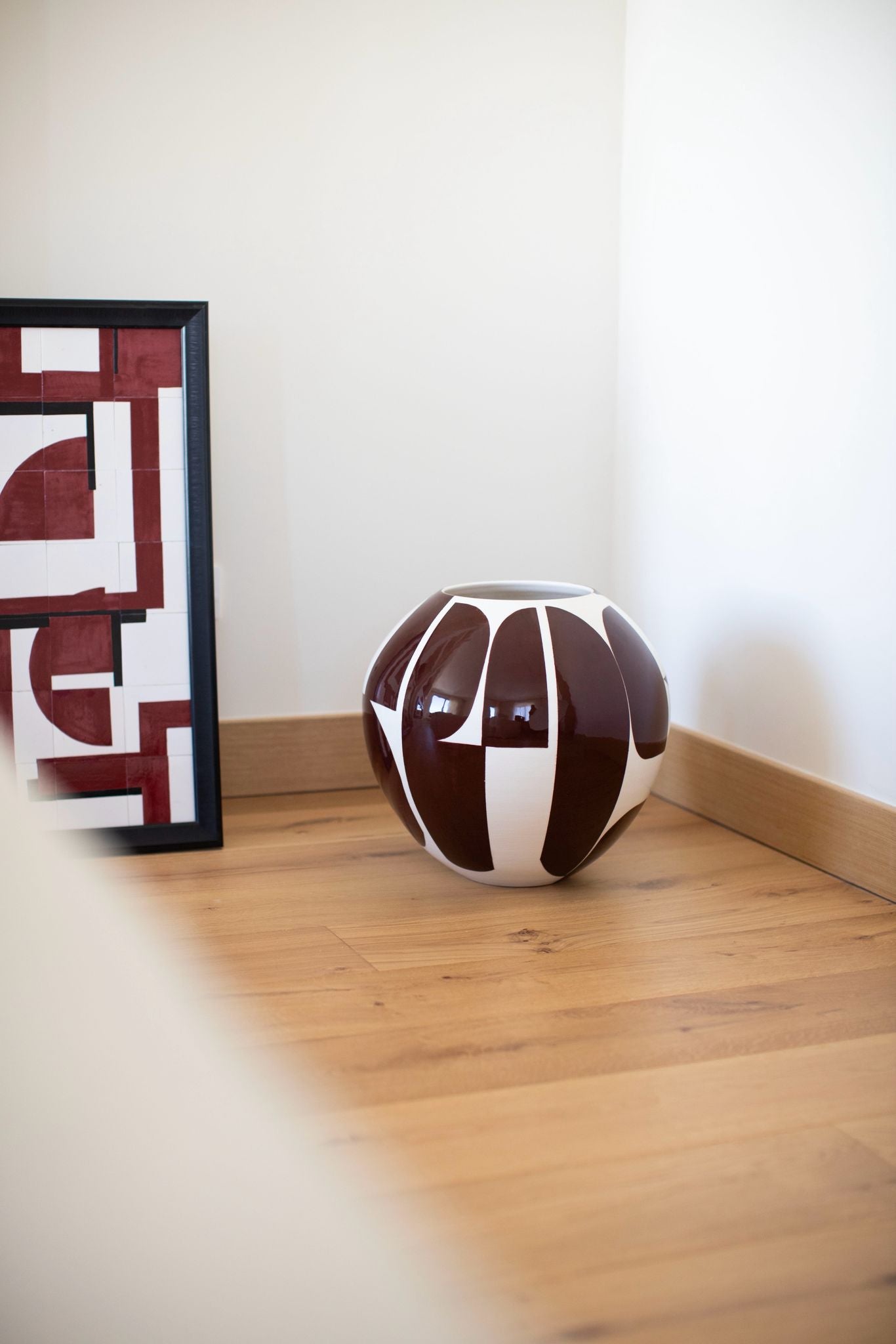 Lyon Seramik Vazo Kahverengi-Pinot Interior-NowShopFun