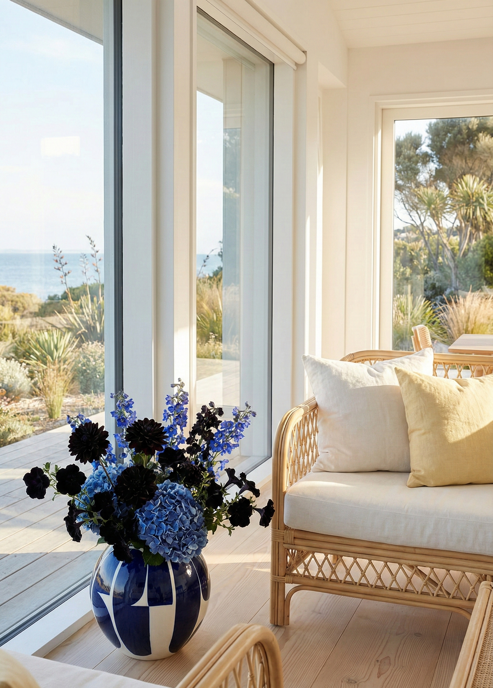 Lyon Seramik Vazo Lacivert-Pinot Interior-NowShopFun