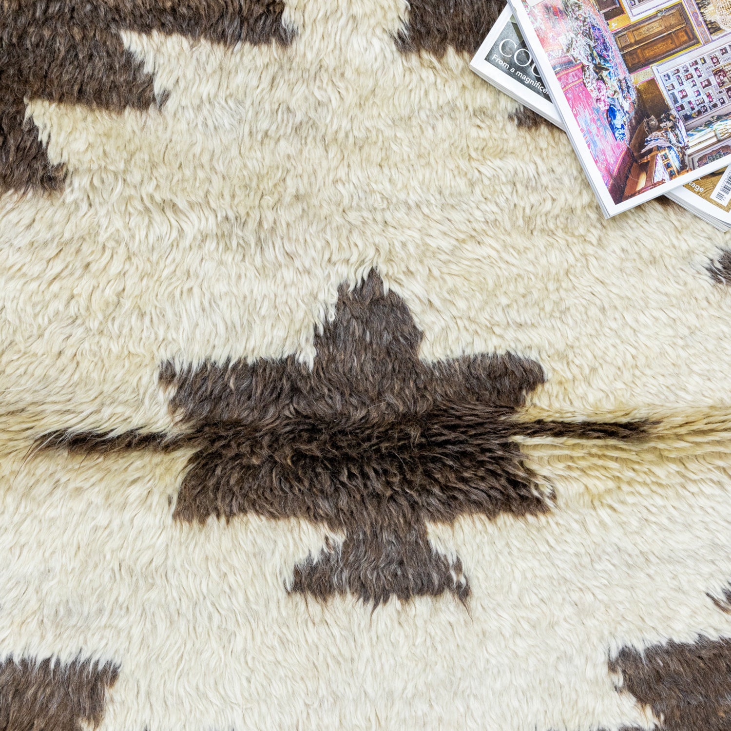 Lyse Rustik Desenli El Dokuma Tülü Halı 136X180 Cm