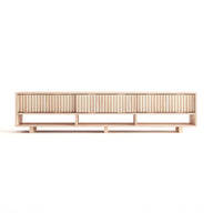 Masif Ahşap Açık Bölmeli Tv Ünitesi-Tv Ünitesi-Stöff Mobel-120 Cm-Naturel-Düz-NowShopFun