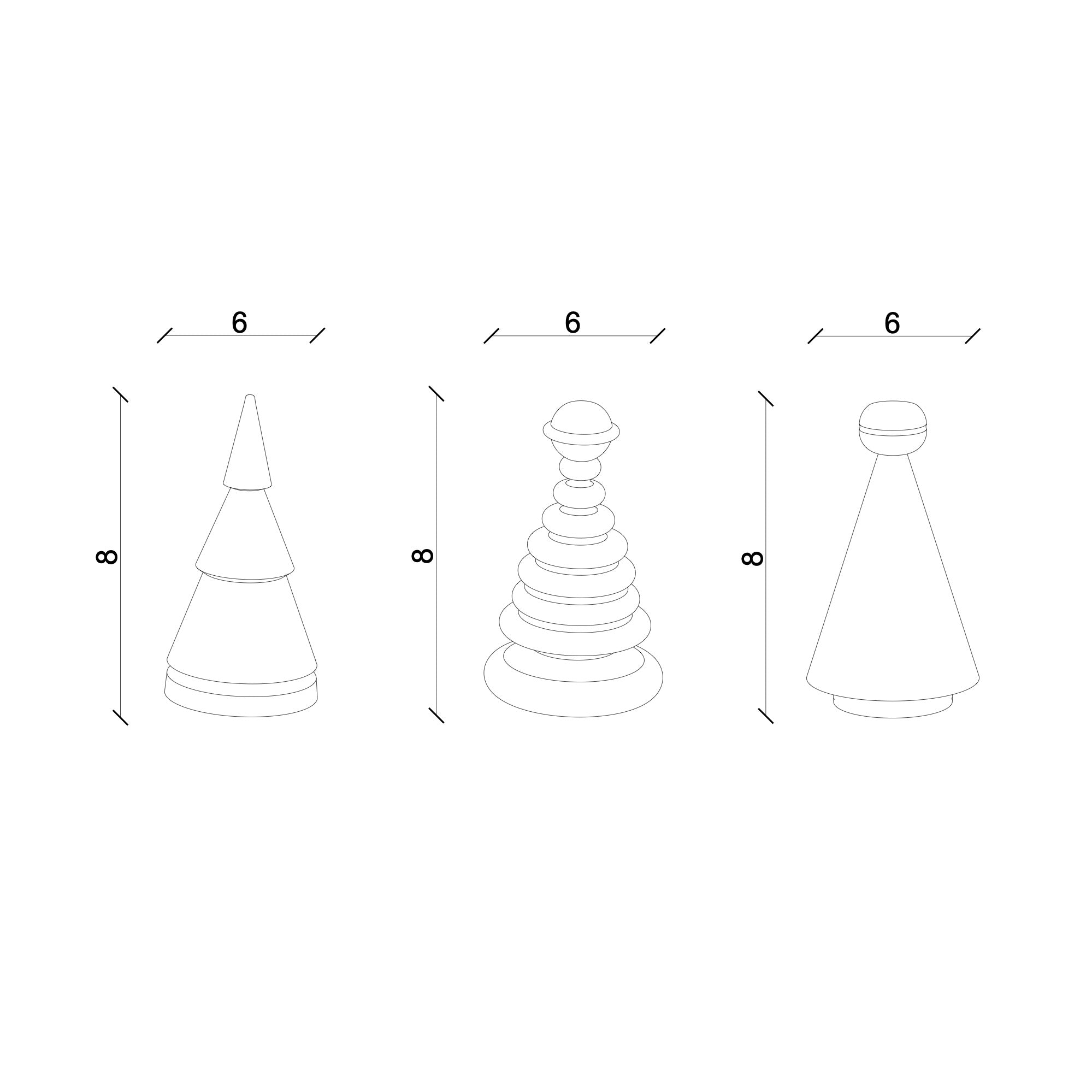 Ahşap Yılbaşı Ağacı Seti