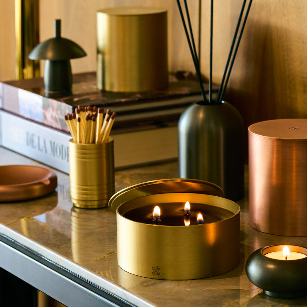 Madrid Kapaklı Pirinç Mum