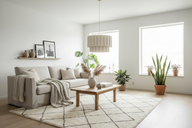 Madrigal Çift Katmanlı 3 Işıklı Altı Seperatörlü Keten Avize-Avize-Motto Home Design-NowShopFun