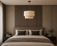 Madrigal Çift Katmanlı 3 Işıklı Altı Seperatörlü Keten Avize-Avize-Motto Home Design-NowShopFun
