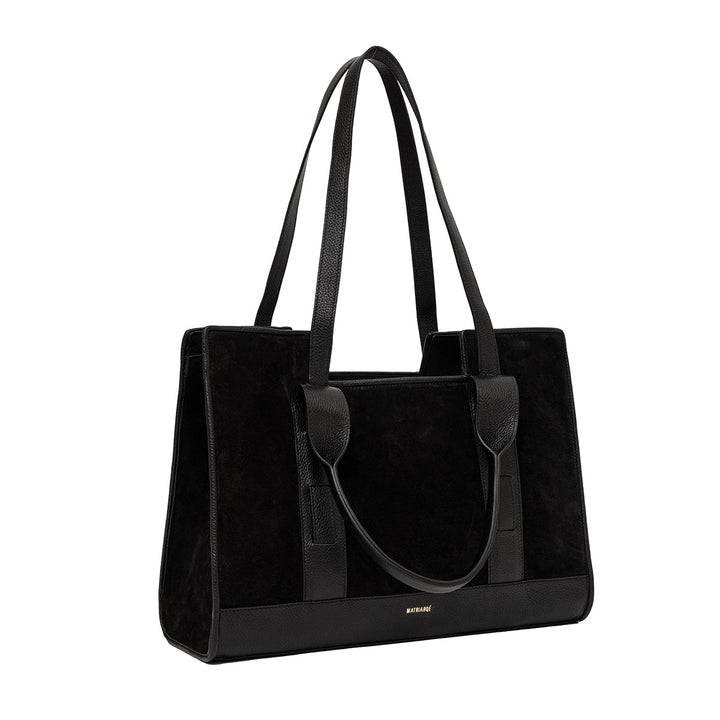 Magna Süet Tote Çanta-Tote Çanta-Matriarqe-Siyah-NowShopFun