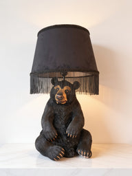 Mamba Bear Siyah Kadife Abajur-Abajur-Lamba Mamba-NowShopFun
