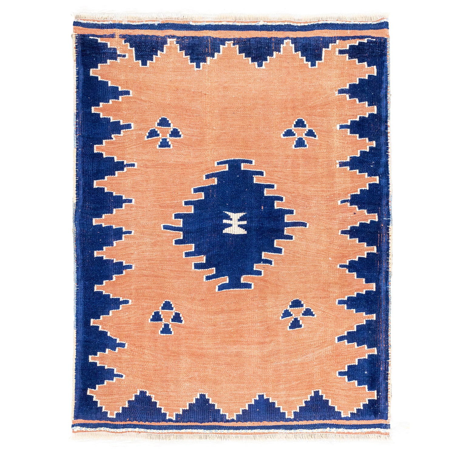 Manyas Geometrik Desenli Yün Halı Kilim 94x121 cm-Kilim & Halı-Soho Antiq-NowShopFun