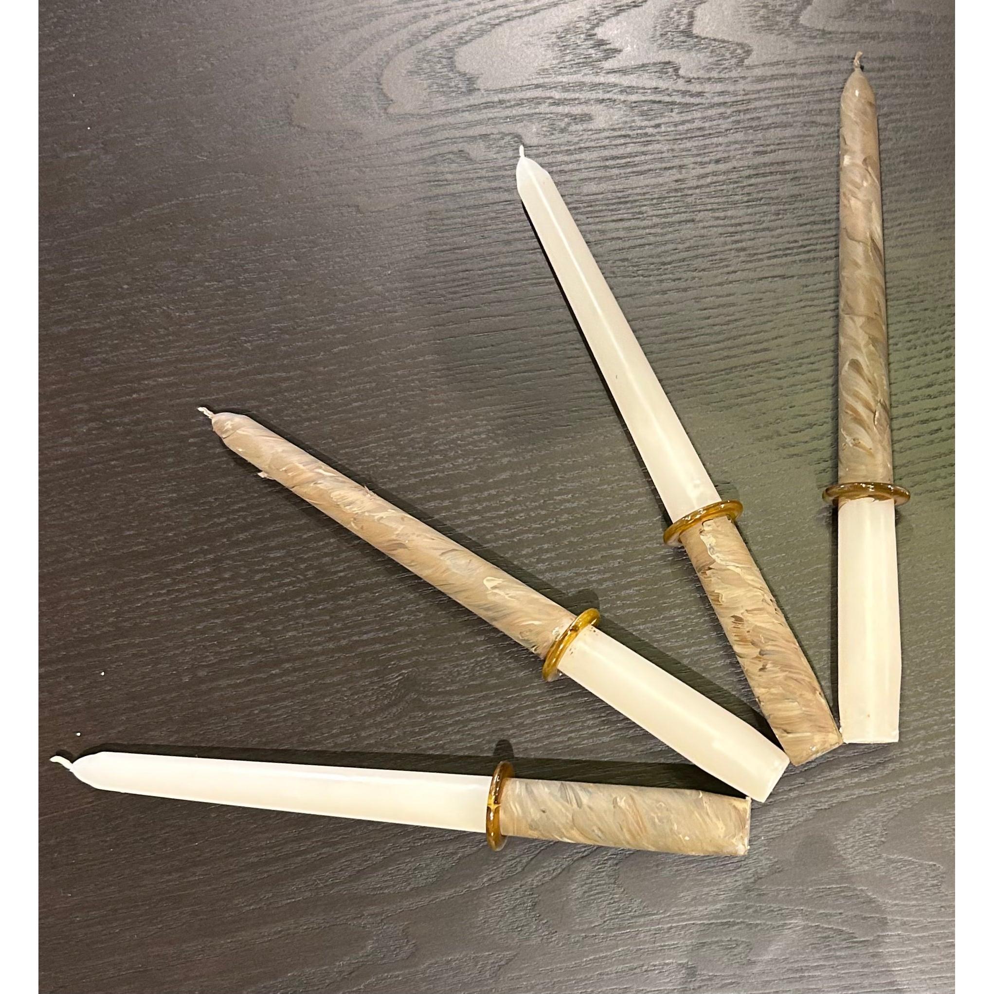 Marbled Anello Amber Candles