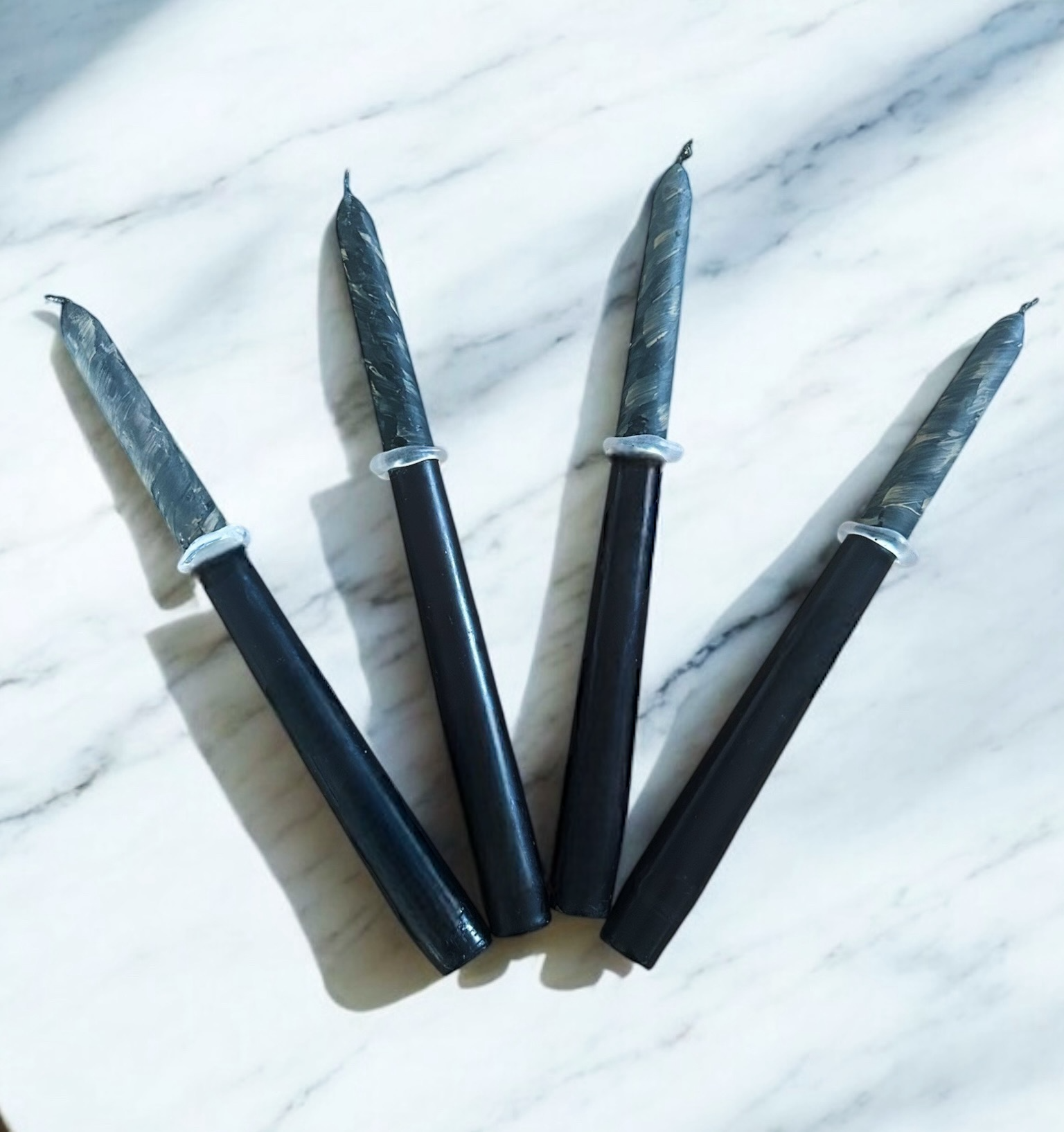 Marbled Anello Black & Grey Candles