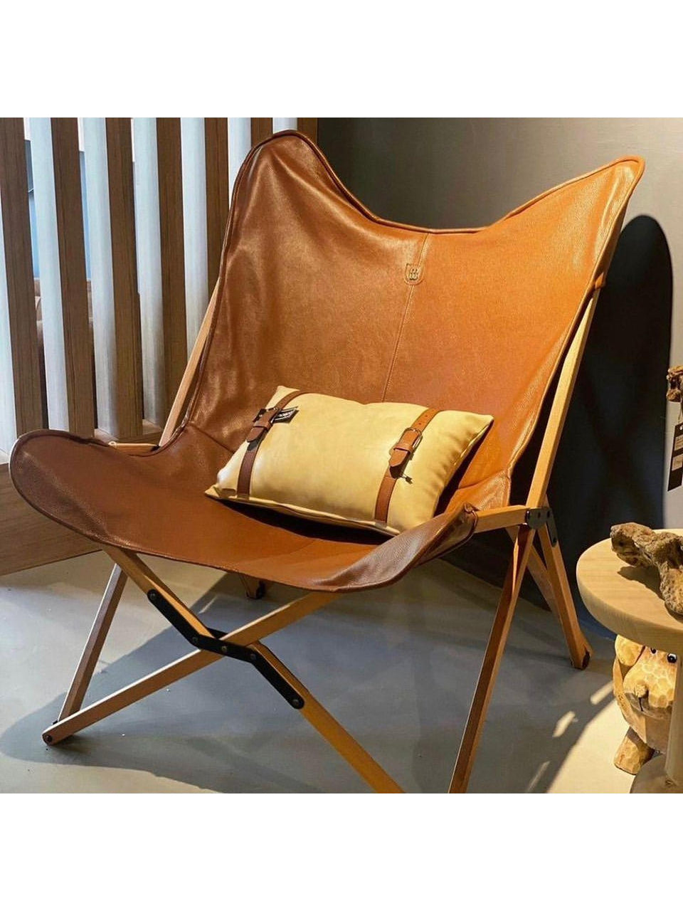 Tan Colour Tripolina Katlanır Sandalye
