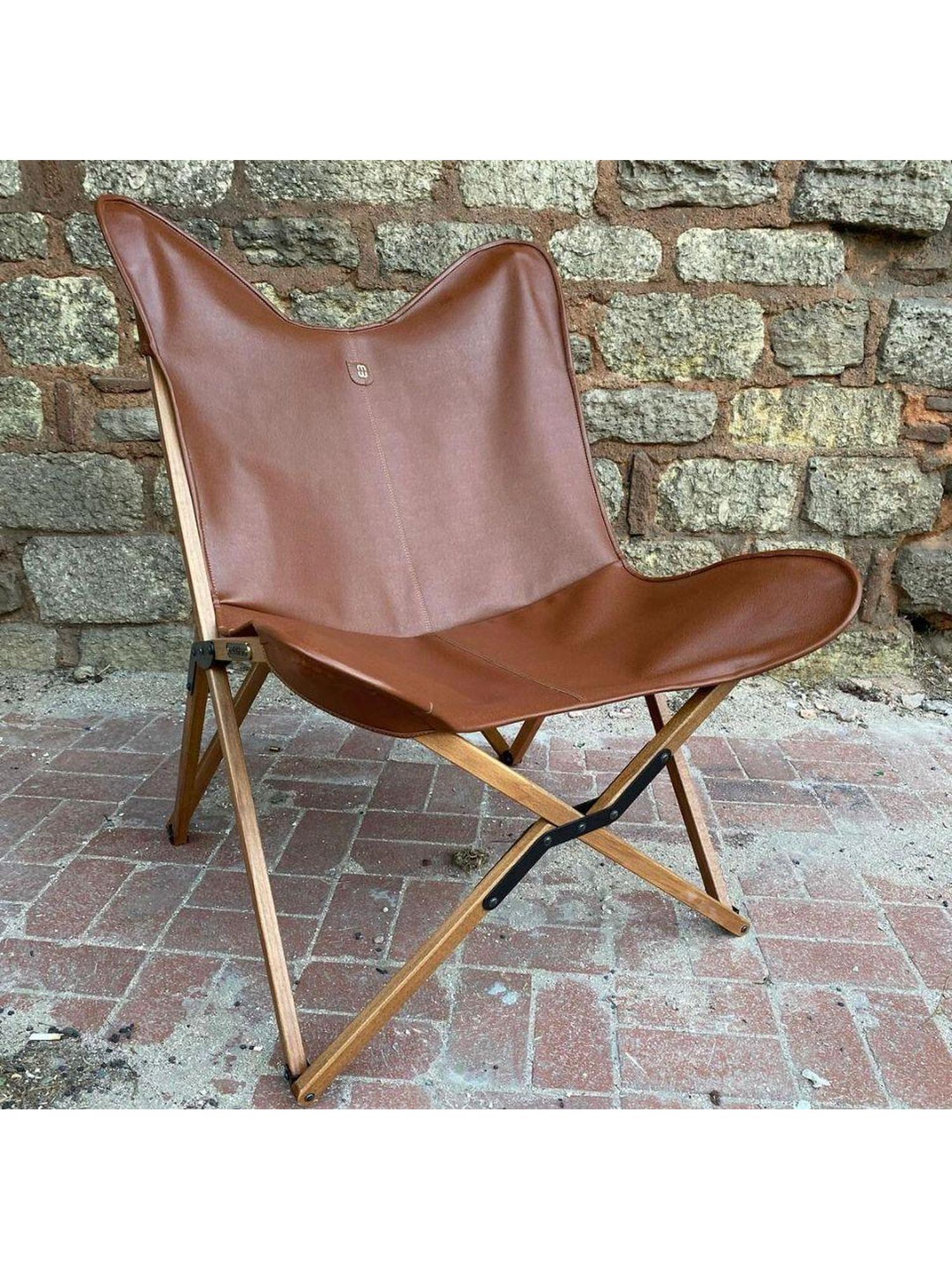 Tan Colour Tripolina Katlanır Sandalye