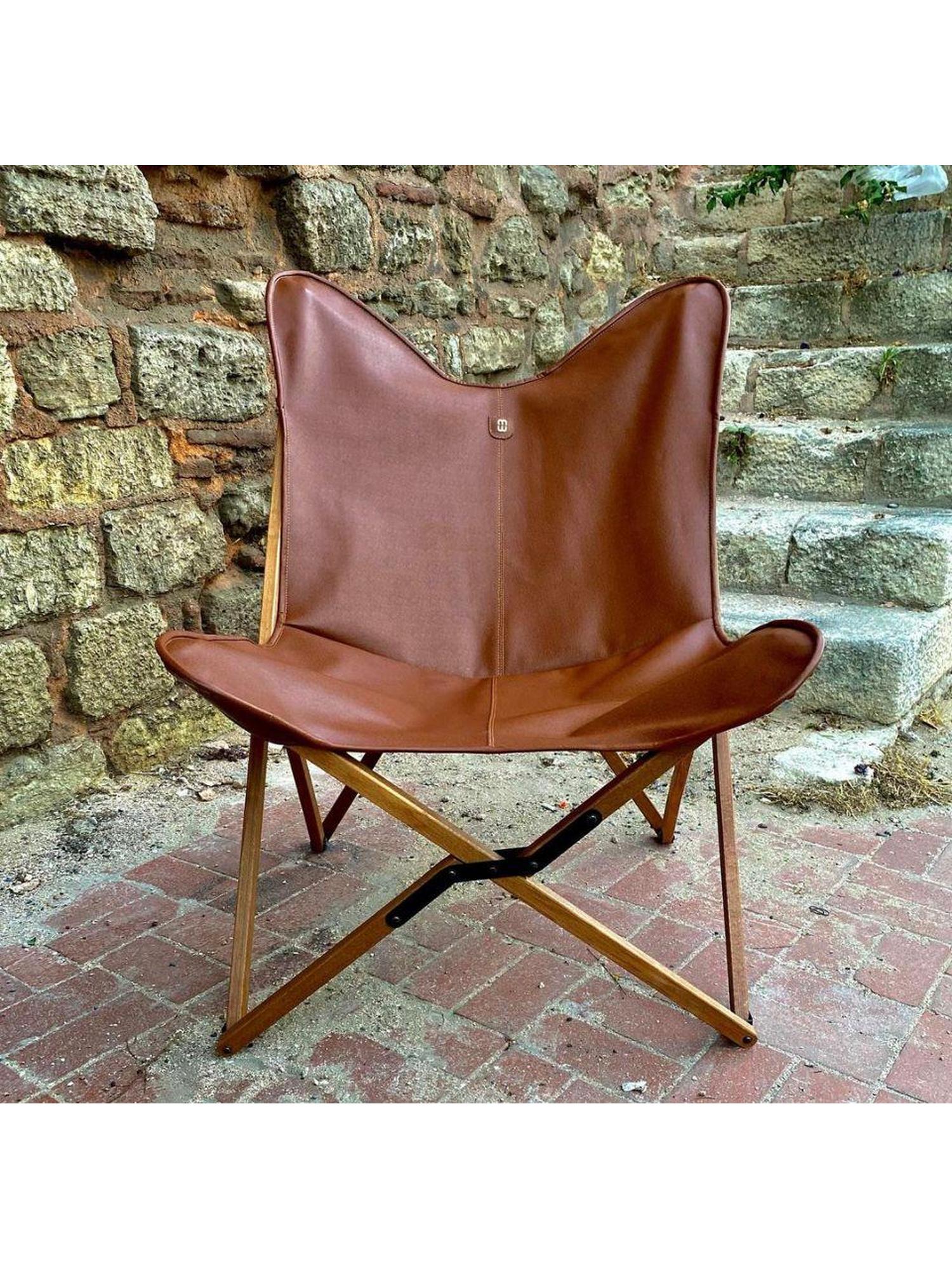 Tan Colour Tripolina Katlanır Sandalye