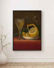 Maria Margaretha van Os - Limon ve Kesme Cam ile Natürmort Fine Art Baskı