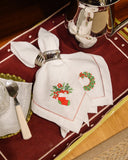 Mariaida Home Christmas Garland Nakışlı Peçete Beyaz 2 Li Set-Mariaida Home-NowShopFun
