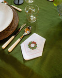 Mariaida Home Christmas Garland Nakışlı Peçete Beyaz 2 Li Set-Mariaida Home-NowShopFun