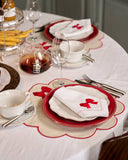 Mariaida Home Christmas Kurdela Nakışlı Peçete Beyaz 2 Li Set-Mariaida Home-NowShopFun