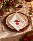 Mariaida Home Christmas Zil Nakışlı Peçete Beyaz 2 Li Set-Peçete-Mariaida Home-NowShopFun