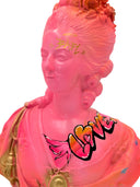 Marie Antoinette Heykeli | Pembe Graffiti & Pop Art Büst