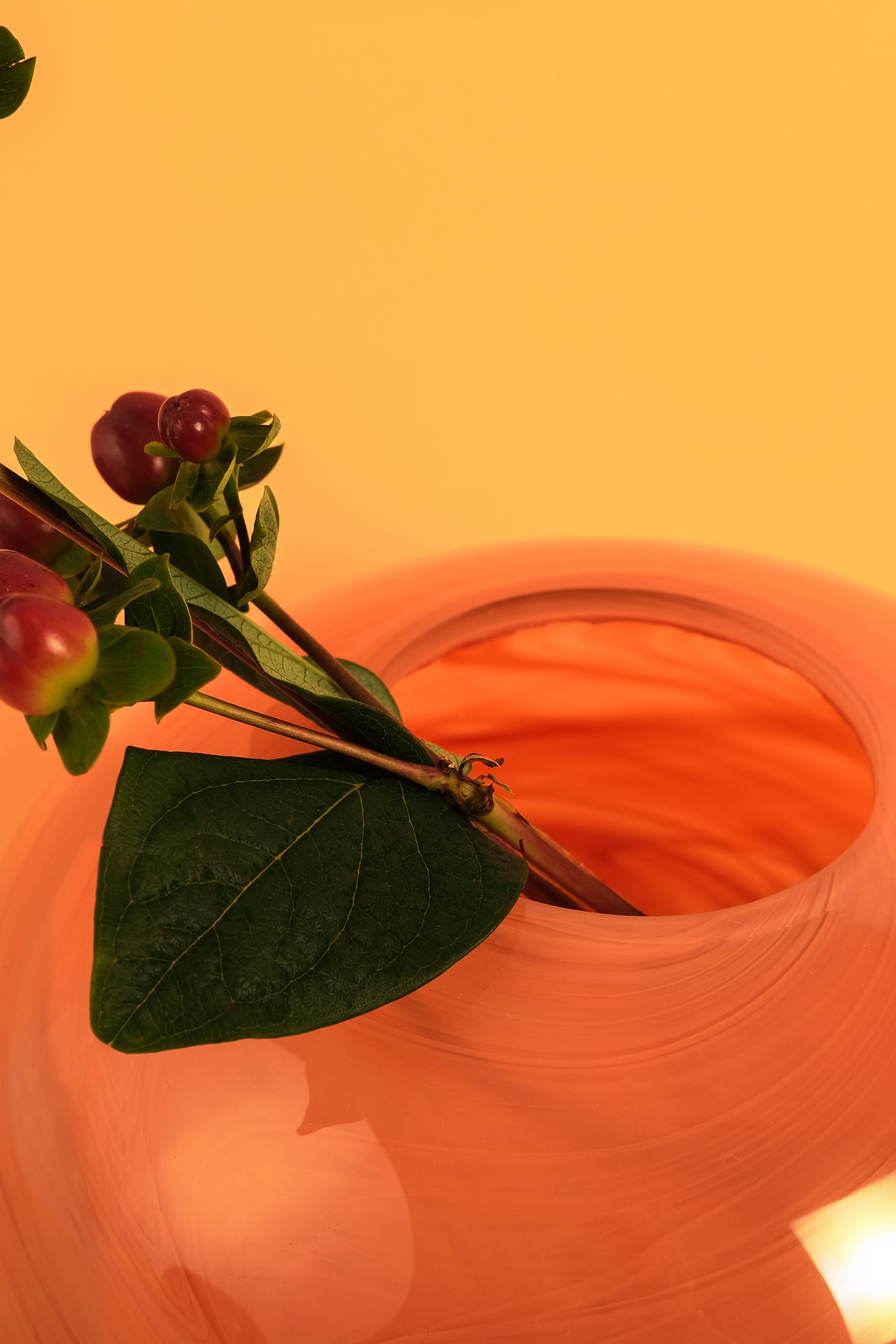 Marigold Üfleme Cam Vazo