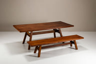 Marlo Ceviz Masa Ve Bench Takımı-Yemek Masası-Innature Home-NowShopFun