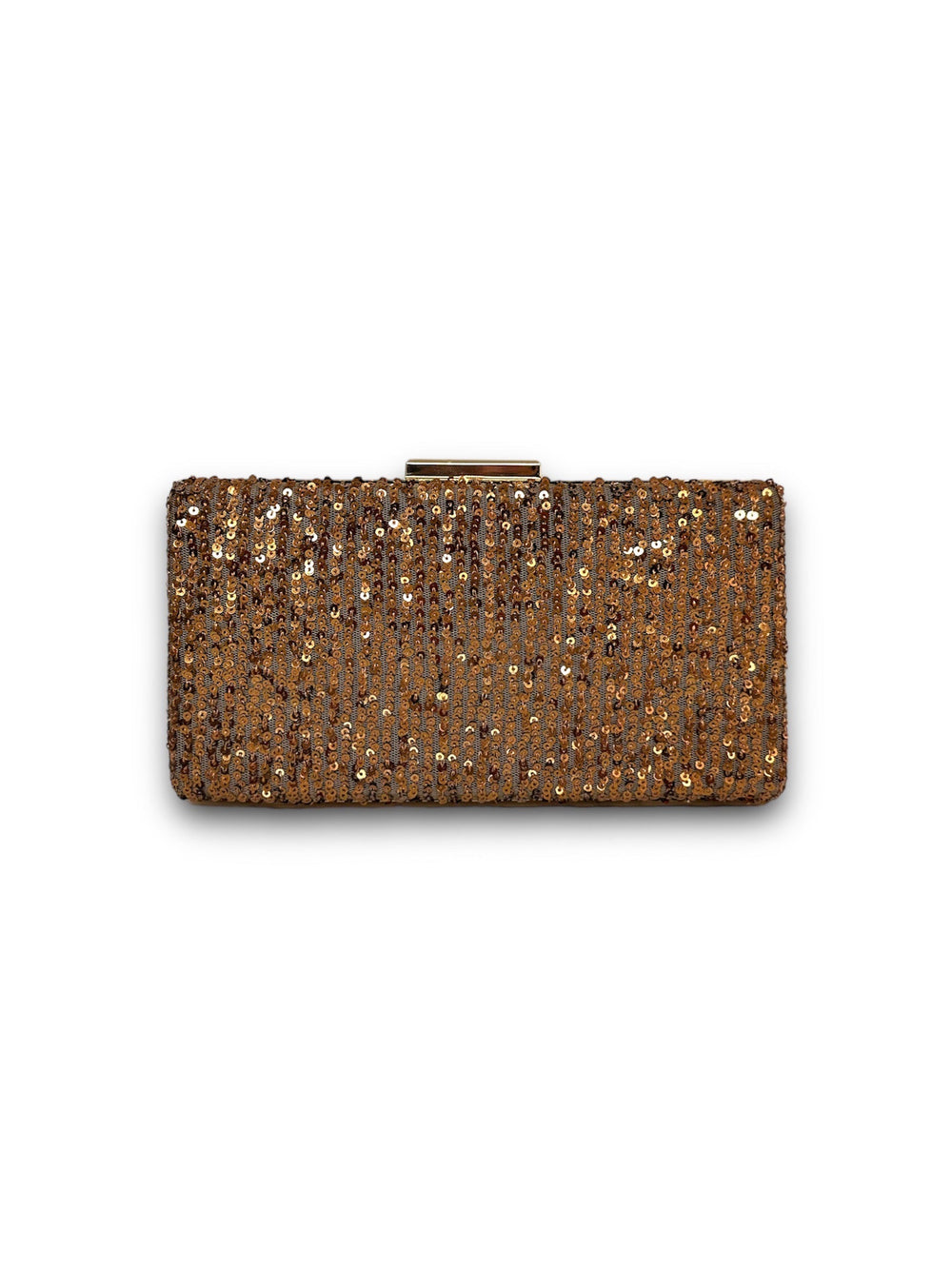 Marnier Kahve Renk Payet Kumaş Kaplamalı El Çantası-Clutch-Marnier-NowShopFun