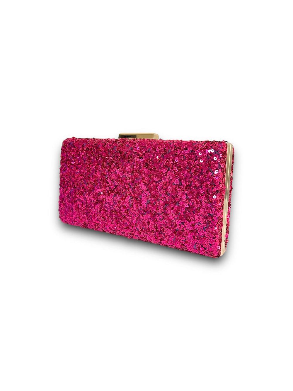 Marnier Pembe Renk Payet Kumaş Kaplamalı El Çantası-Clutch-Marnier-NowShopFun