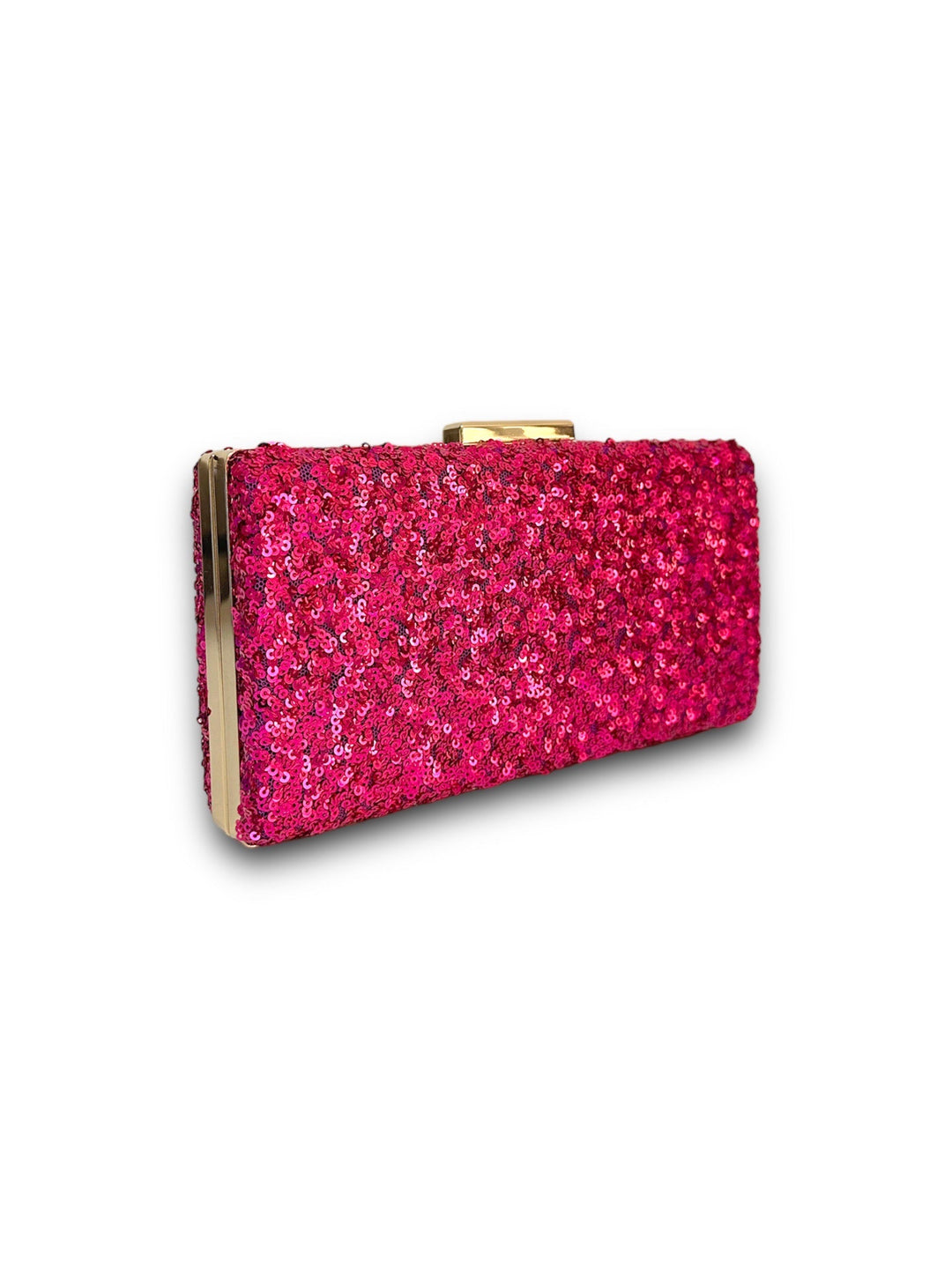 Marnier Pembe Renk Payet Kumaş Kaplamalı El Çantası-Clutch-Marnier-NowShopFun