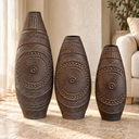 Marrakech Dekoratif Vazo – 3’lü Set-Vazo-Olen Concept-NowShopFun